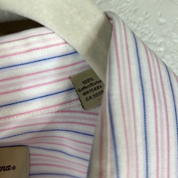 Tommy Bahama Striped Business Casual Dress Shirt Top Size 16 32/33 - Picture 6 of 7
